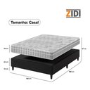 Ver imagem 7 de Cama Box com Colchão Casal Hanover Orthopedic Espuma D33 Preto Zidi