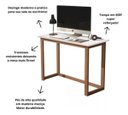 Ver imagem 2 de Mesa de Estudo com Pes de Madeira Compacta 90cm Branca