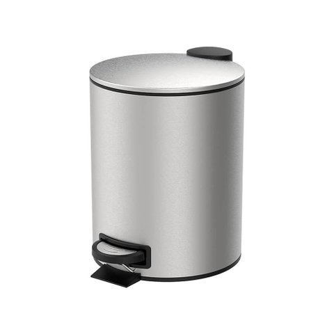 Lixeira para Banheiro e Cozinha Inox com Pedal Spin 5 Litros - Brinox