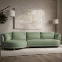 Ver imagem 2 de Sofá 05 Lugares 330cm Arizona com Chaise Direito Bouclé Verde Claro - Nexta Casa