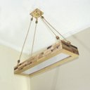 Ver imagem 3 de Luminária Lustre Pendente Rústico Madeira Led Lustre 40w