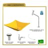 Kit Cuba L34 Torneira Link 1062 Metal Válvula 1 Polegada Sifão Pvc Flexível Compace - 3