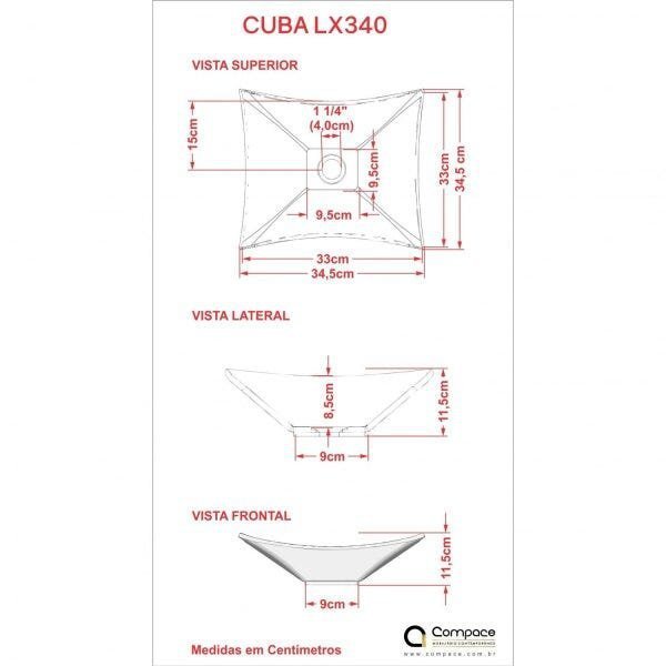 Kit Cuba L34 Torneira Link 1062 Metal Válvula 1 Polegada Sifão Pvc Flexível Compace - 8