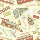 Ver imagem 2 de Papel de Parede Infantil - Trem Amigo Arte Destaque 2 Metros
