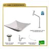 Kit Cuba L34 Torneira Link 1062 Metal Válvula 1 Polegada Sifão Pvc Flexível Compace - 3