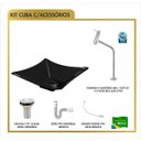 Ver imagem 3 de Kit Cuba L34 Torneira Link 1062 Metal Válvula 1 Polegada Sifão Pvc Flexível Compace