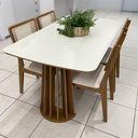Ver imagem 1 de Mesa de Jantar 1,60m com 4 Cadeiras Dalla Costa 100% Mdf