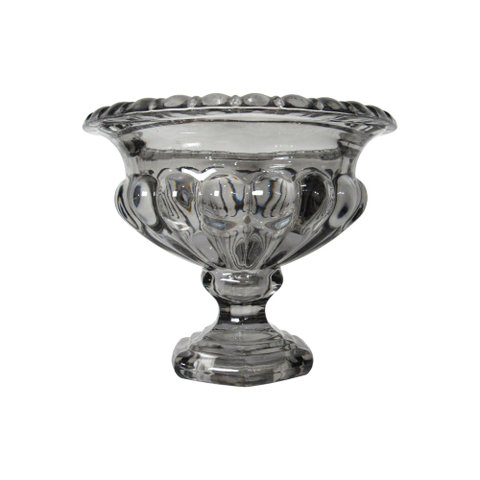 Centro de Mesa C/pé em Cristal Fumê - 19x16cm Prime Home Decor 27911