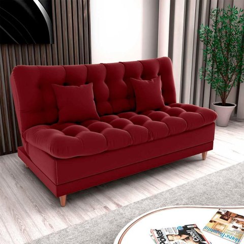 Sofá Cama 3 Lugares Casal Confortável 1,85 Larg Duda Matrix