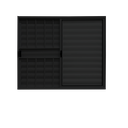 Ver imagem 3 de Veneziana 3 Folhas Aluminio Preto com Grade 1,00x1,20 Linha 18 Modular