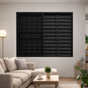 Ver imagem 6 de Veneziana 3 Folhas Aluminio Preto com Grade 1,00x1,20 Linha 18 Modular