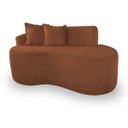 Ver imagem 3 de Sofá Feijão de Canto Curvado Elegante 2 Lugares Bouclé:bouclé Terracota