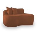Ver imagem 2 de Sofá Feijão de Canto Curvado Elegante 2 Lugares Bouclé:bouclé Terracota