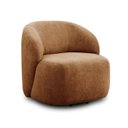 Ver imagem 2 de Poltrona Orgânica Giratória Tecido Bouclê Aime