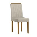 Ver imagem 5 de Conjunto Sala de Jantar Mesa Anitta 90x90 4 Cadeiras Ana Ype/off White/linho Palha