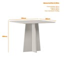 Ver imagem 4 de Conjunto Sala de Jantar Mesa Anitta 90x90 4 Cadeiras Ana Ype/off White/linho Palha
