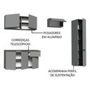 Ver imagem 5 de Armário de Cozinha Completa Suspenso 220cm Cinza Nice Madesa 04