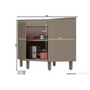 Ver imagem 3 de Módulo Cozinha Henn Connect Balcão Canto Oblíquo 1 Porta c/Tampo Duna/Cristal