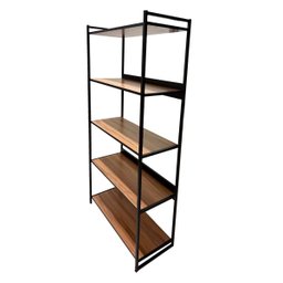 Estante Armário Estilo Industrial 5 Prateleiras Marrom e Preto - 3