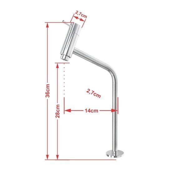 Kit Cuba L34 Torneira Link 1062 Metal Válvula Click 1 Polegada G Sifão Pvc Flexível Compace - 9