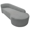 Ver imagem 5 de Kit Divã Recamier Orgânico França 220cm Lado Direito e Poltrona Amore Bouclé