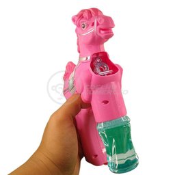 Cavalo Bolhudo Elétrica Pop Tik Tok Lança Bolhas Rosa - 6