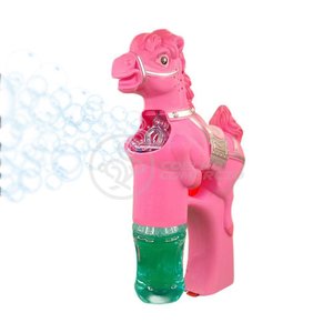 Cavalo Bolhudo Elétrica Pop Tik Tok Lança Bolhas Rosa