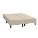 Ver imagem 1 de Cama Base Box King em Veludo Premium Design Moderno Luxo:bege