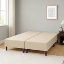 Ver imagem 2 de Cama Base Box King em Veludo Premium Design Moderno Luxo:bege