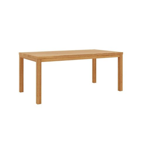 Mesa de Jantar Retangular 100% Madeira Maciça Nature Marrom/Rústico Claro