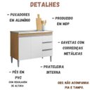 Ver imagem 3 de Balcão para Pia Andréia 100 Cm 2 Portas Amendoa Branco Ajl