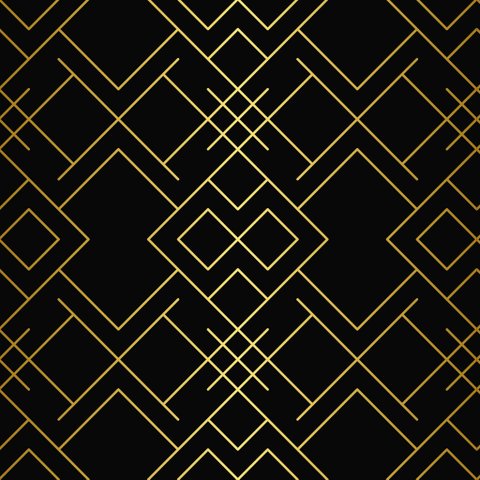 Papel de Parede Geométrico Ouro Preto - 3,30x0,50m