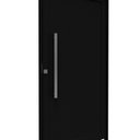 Ver imagem 2 de Porta de Alumínio Pivotante Lambri 215x105cm com Puxador de 80cm Lucasa Ideale Abertura Direita Preto