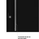 Ver imagem 4 de Porta de Alumínio Pivotante Lambri 215x105cm com Puxador de 80cm Lucasa Ideale Abertura Direita Preto