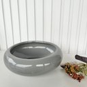 Ver imagem 2 de Vaso cachepot cinza ikebana bacia enfeite de mesa orquídea
