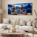 Ver imagem 2 de Kit 3 Quadro Decorativo Motocross Enduro Trilha Dt 28x20cm