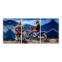 Ver imagem 3 de Kit 3 Quadro Decorativo Motocross Enduro Trilha Dt 28x20cm