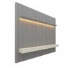 Painel Ripado Para Tv 85 Polegadas Cinza Off White Jax Shop Jm - 2