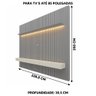 Painel Ripado Para Tv 85 Polegadas Cinza Off White Jax Shop Jm - 4