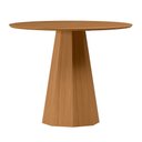 Ver imagem 6 de Mesa de Jantar 4 Lugares Redonda 100cm Base Cone Tampo MDF Erimon N01 Ypê - Lyam Decor