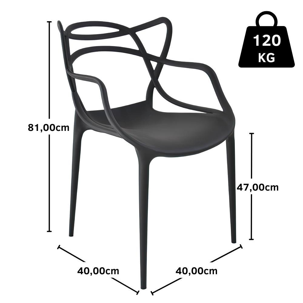 Cadeira de Jantar Allegra - Preta - 3