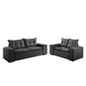 Conjunto de Sofá 2x3 Lugares Texas Luxo JC Estofados Tec. 546 Cinza - 1