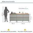 Ver imagem 7 de Cozinha Completa Modulada 8 Peças 10 Portas 10 Gavetas Norten Verde/Nature