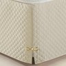 Saia Box Casal Padrão Creme Matelassado Serve para Cama Baú - 5