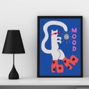 Ver imagem 1 de Quadro Balada Mood - Gato 33x24cm:moldura Branca