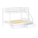 Ver imagem 2 de Beliche com Cama Casal Eco com 02 Gavetas Madeira Maciça Branco Mobilistore