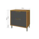 Ver imagem 6 de Balcão de Cozinha Imperatriz 1 Porta e 1 Gaveta C/ Tampo 80cm Freijo/off White - Nesher