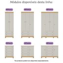 Ver imagem 7 de Quarto de Bebê Completo Berço Americano 3x1 Colchão Allegra Multimóveis Mp4598 Madeirado/off
