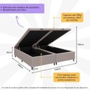 Ver imagem 3 de Base Cama Box Baú Queen para Colchão 158x188cm Multimóveis Cr35238 Bege