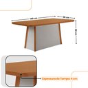 Ver imagem 4 de Mesa de Jantar Diane 180cm Tampo Mdf Laminado com 6 Cadeiras Lisboa Moderna Mobília